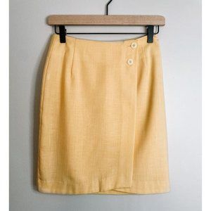 Vintage Buttercup Yellow Double Button Wrap Mini S
